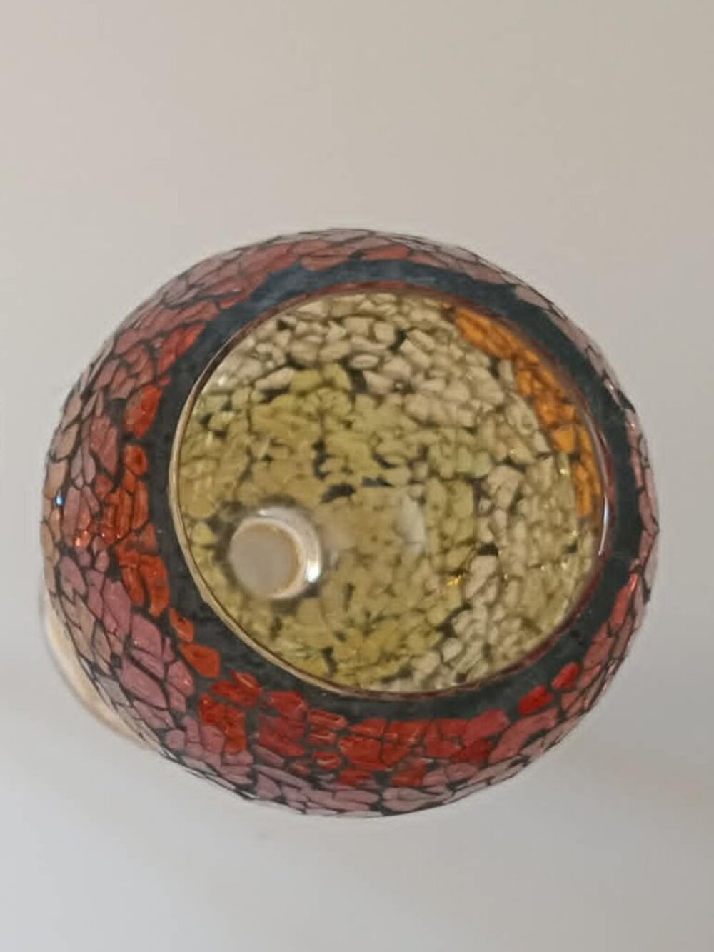 Partylite Siena Lights Stemmed Crackled Amber Tea-light Holders Set of 2 - Picture 7 of 10